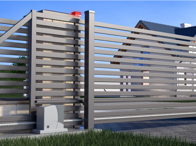 Schiebetor mit Motor