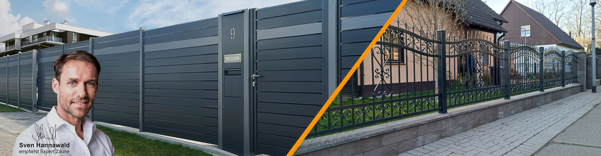 Moderne Aluminiumzäune Hintergrund